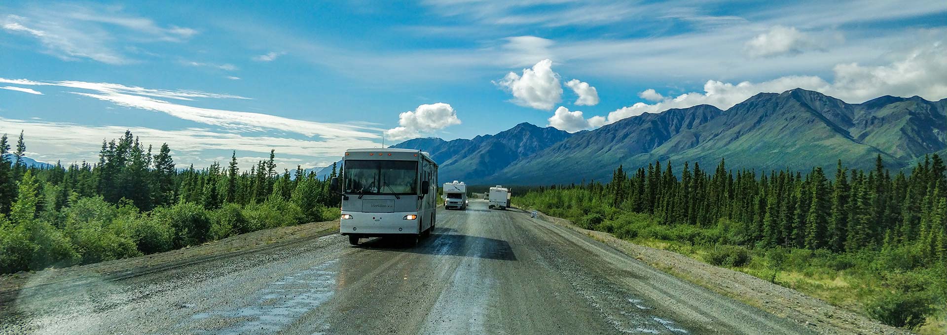 Highway Construction north of Beaver Creek on the Alaska Highway