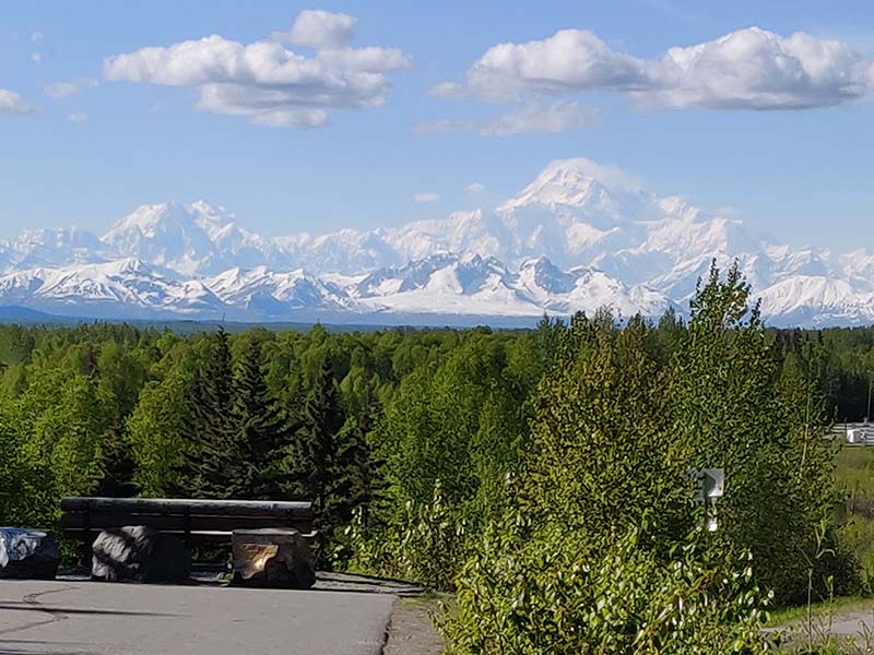 View of Denali, just before entering Talkeetna, Alaska